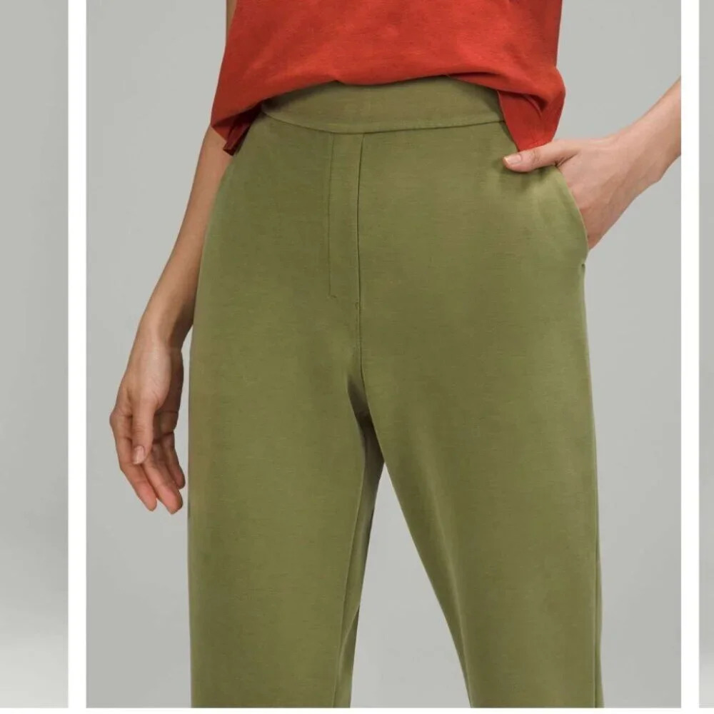 Lululemon Softstreme Relaxed High-Rise Pant Bronze Green Size 14 - Picture 4 of 8